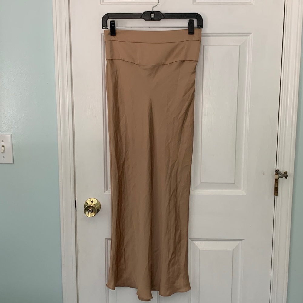 Free People Normani Bias Skirt Gold Size 2